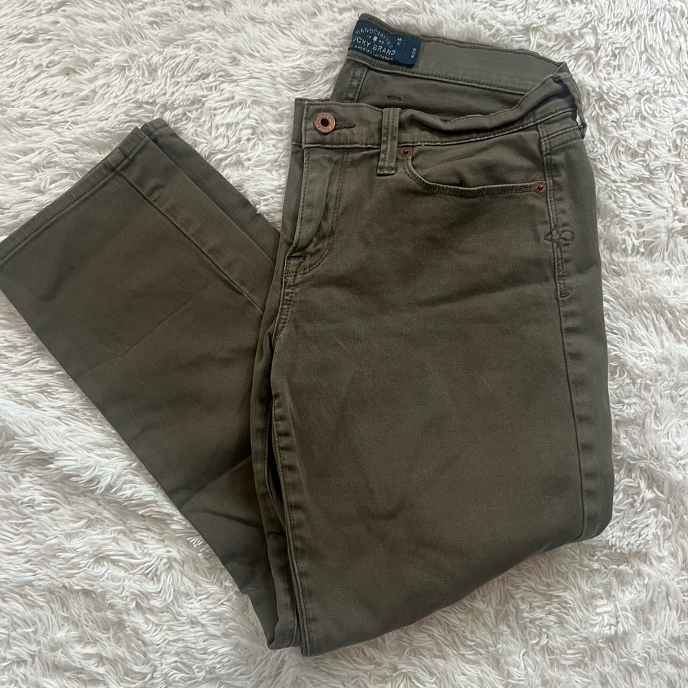 Lucky Brand Green Khaki Sofia Capri